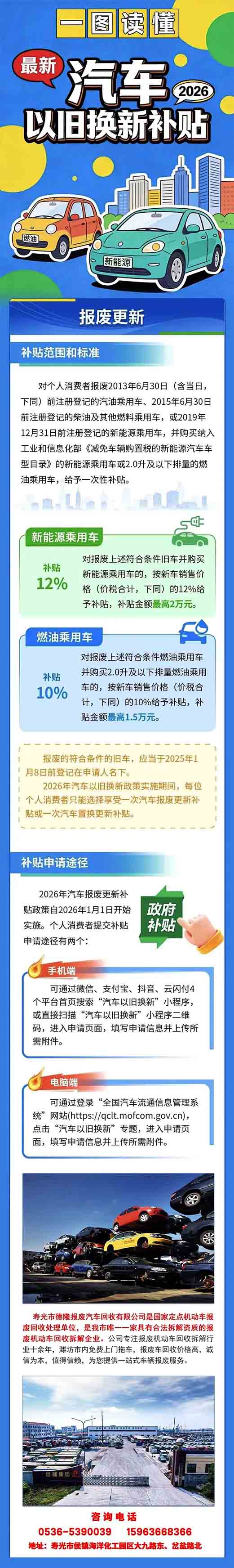 最高2万元！2026年汽车“以旧换新”国家补贴继续实施